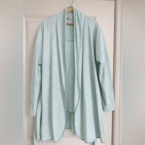 Light Blue Striped Sleep Shirt and Robe
